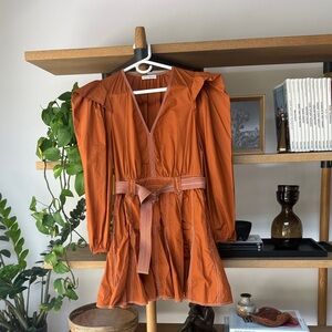 Ulla Johnson Orange Long Sleeve Dress